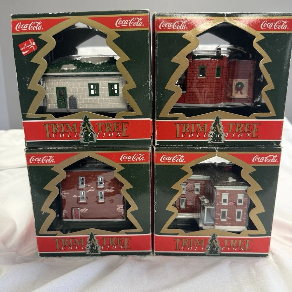 VTG 1991‎ Trim A Tree Collection Coca Cola Christmas Tree Ornaments Complete Set